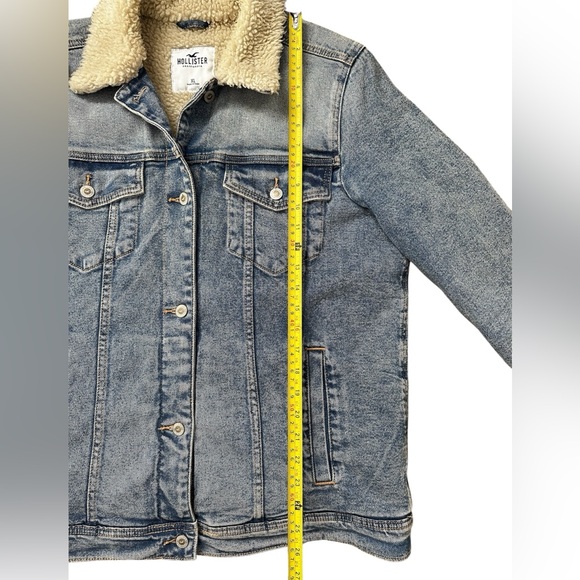 Hollister Sherpa-Lined Denim Jacket Size XL - Picture 5 of 7